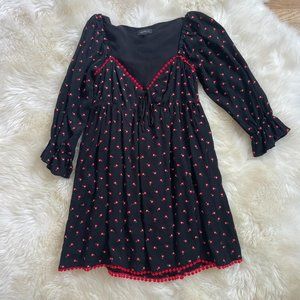 Majorelle Long-Sleeve Floral Dress